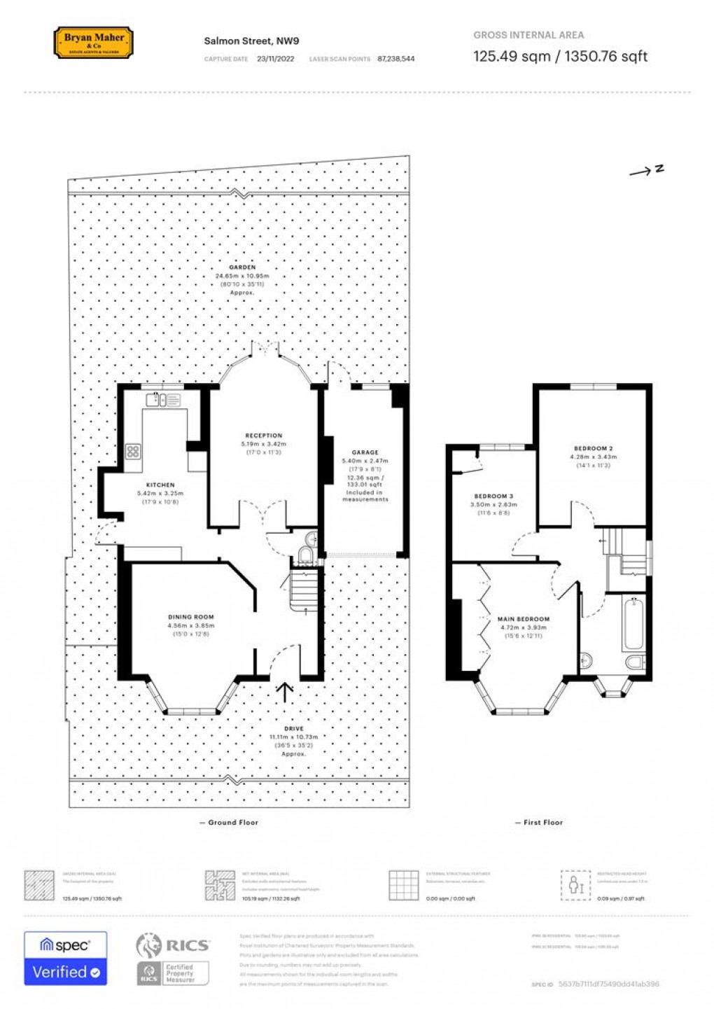 Floorplan for Salmon Street, London