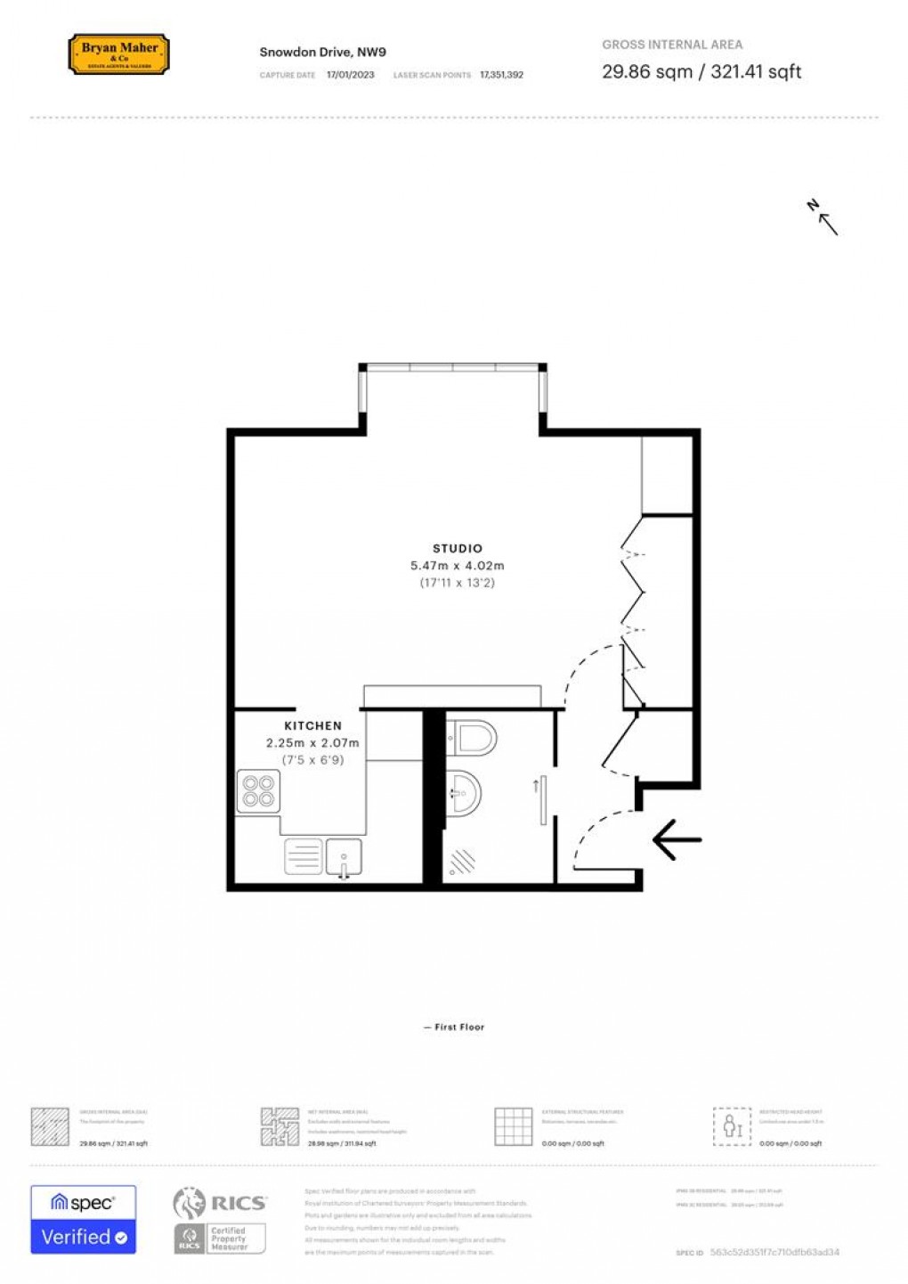 Floorplan for Snowdon Drive London