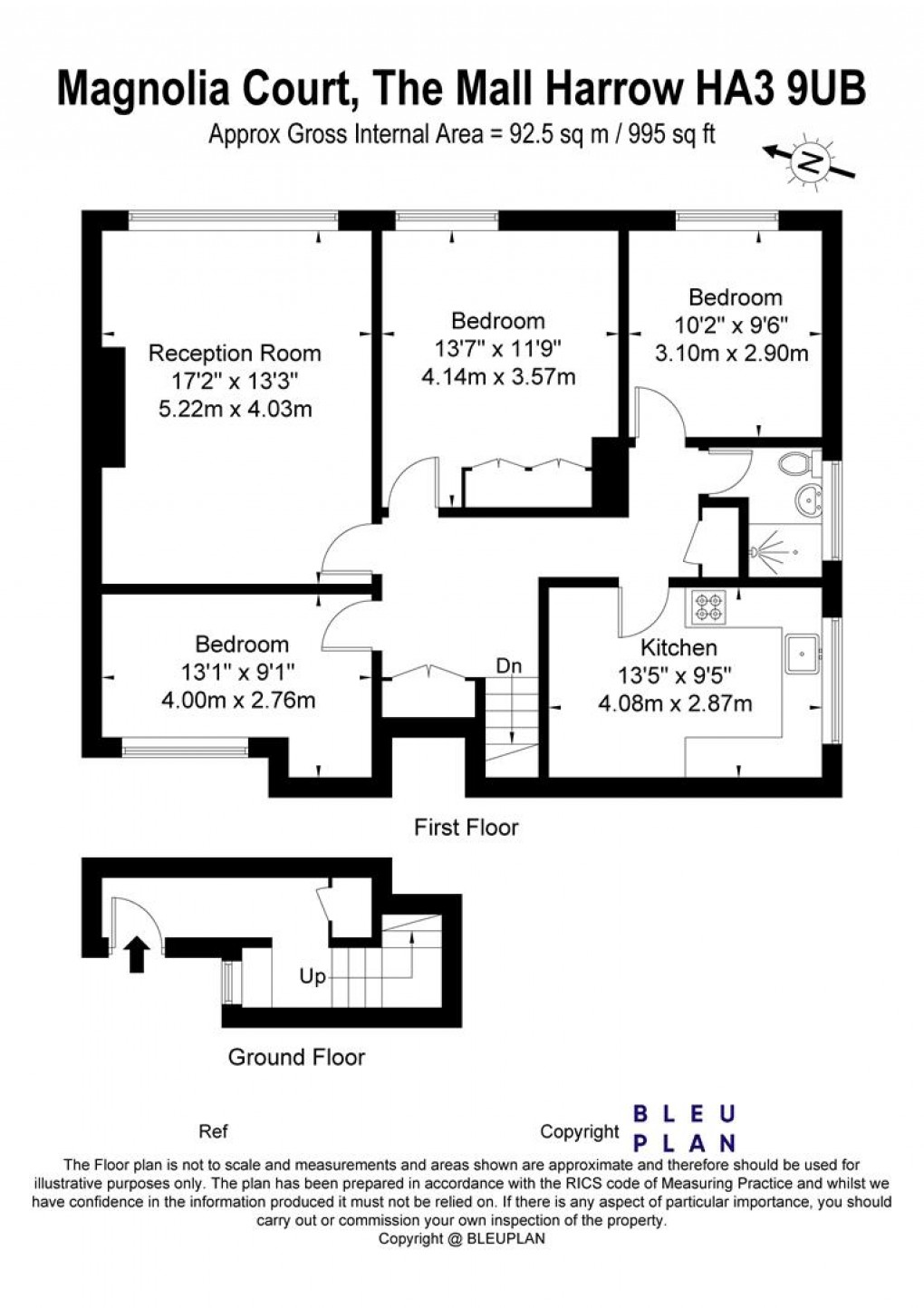 Floorplan for Magnolia Court, HARROW