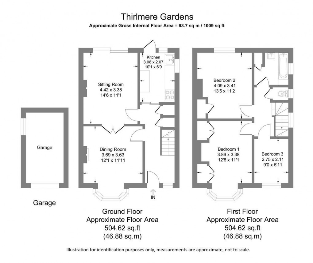 Floorplan for Thirlmere Gardens, Wembley