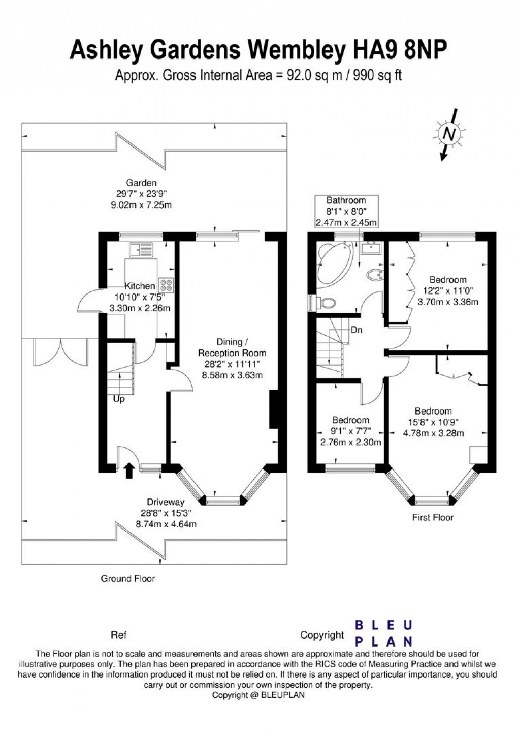 Floorplan for Ashley Gardens, WEMBLEY