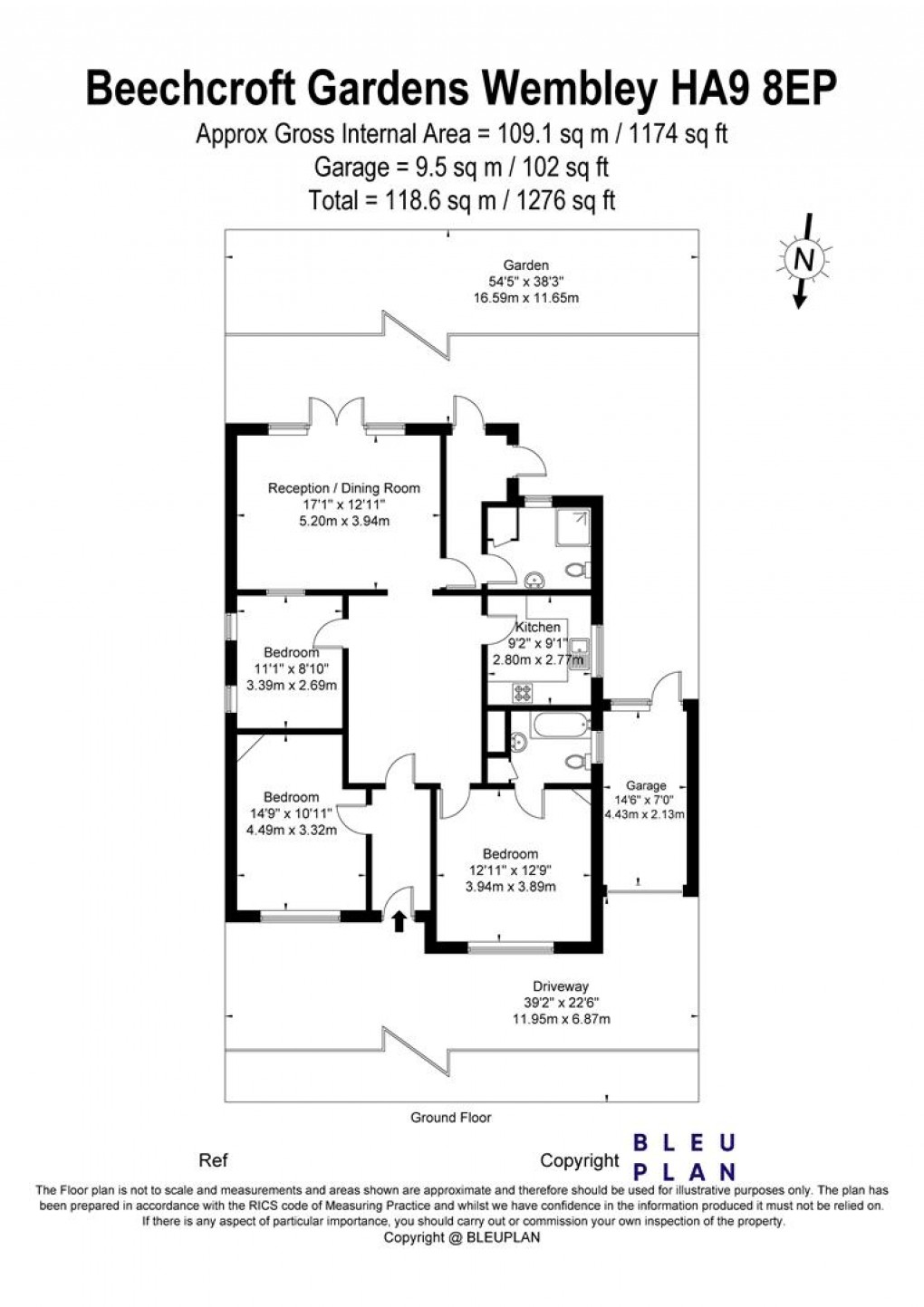 Floorplan for Beechcroft Gardens, Wembley Park