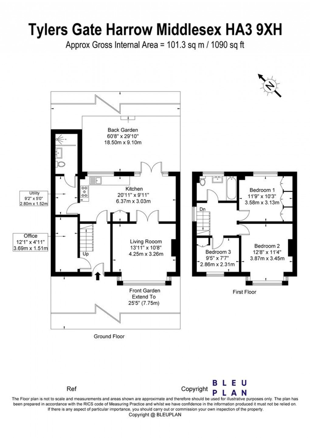 Floorplan for Tylers Gate, Harrow