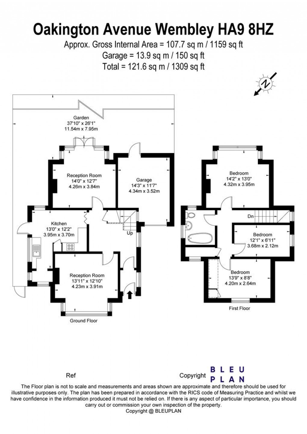 Floorplan for Oakington Avenue, Wembley Park