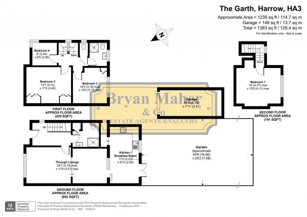 Floorplan for The Garth, Kenton, Kingsbury.