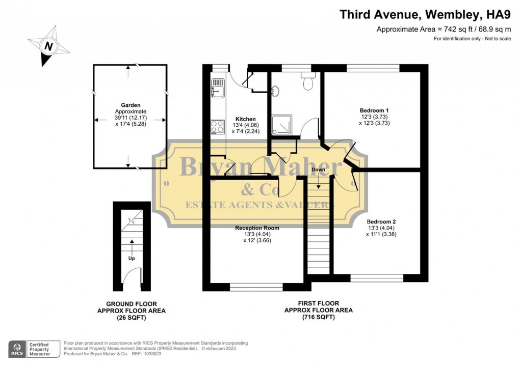 Floorplan for Third Avenue, Wembley