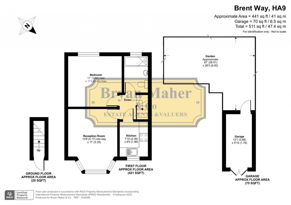 Floorplan for Brent Way, Wembley