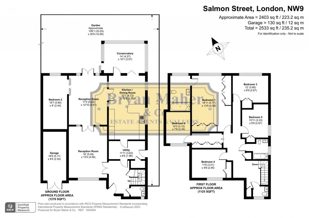 Floorplan for Salmon Street, London