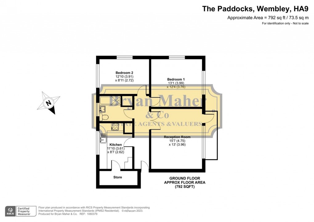 Floorplan for The Paddocks, Wembley Park
