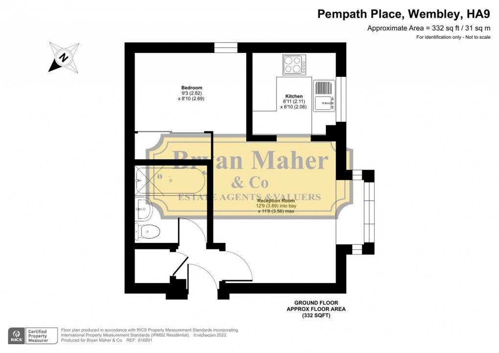 Floorplan for Pempath Place, WEMBLEY