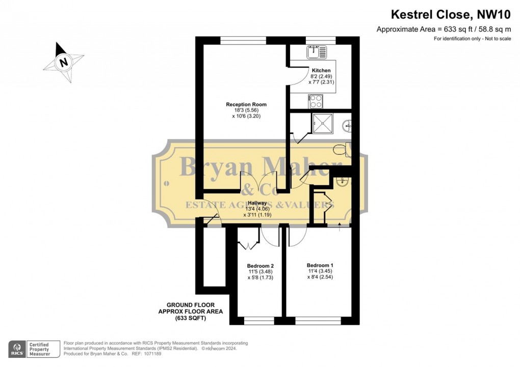 Floorplan for Kestrel Close, London