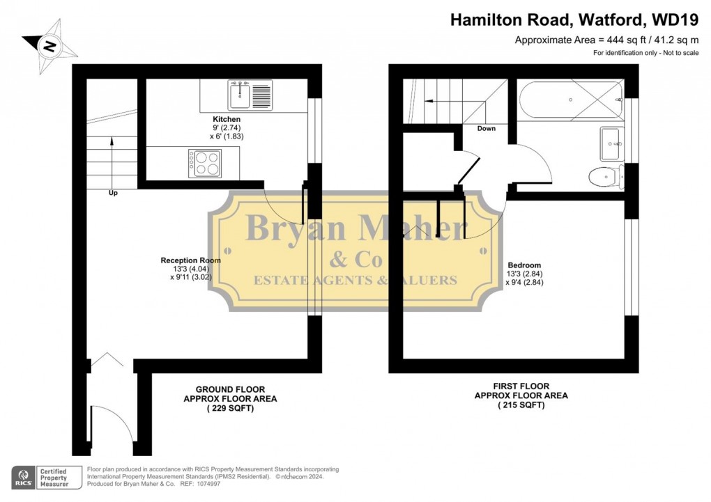 Floorplan for Hamilton Road, Watford