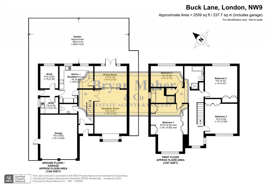 Floorplan for Buck Lane, Kingsbury, London