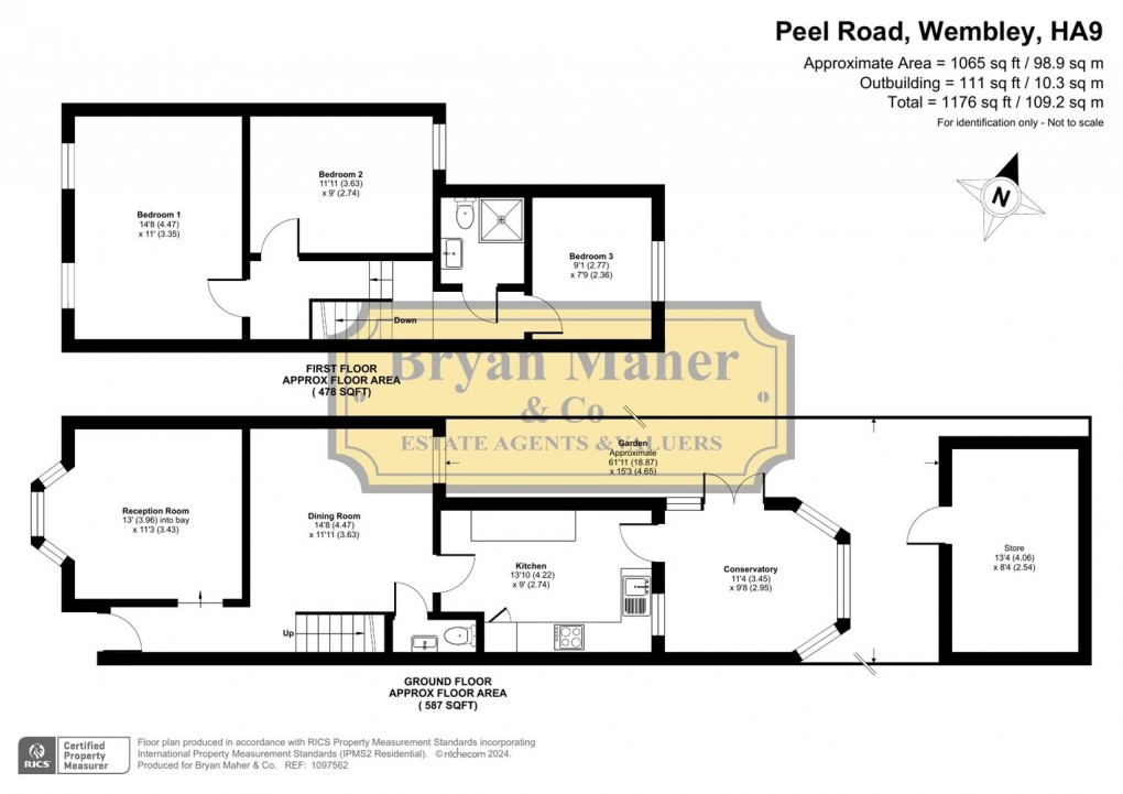 Floorplan for Peel Road, North Wembley