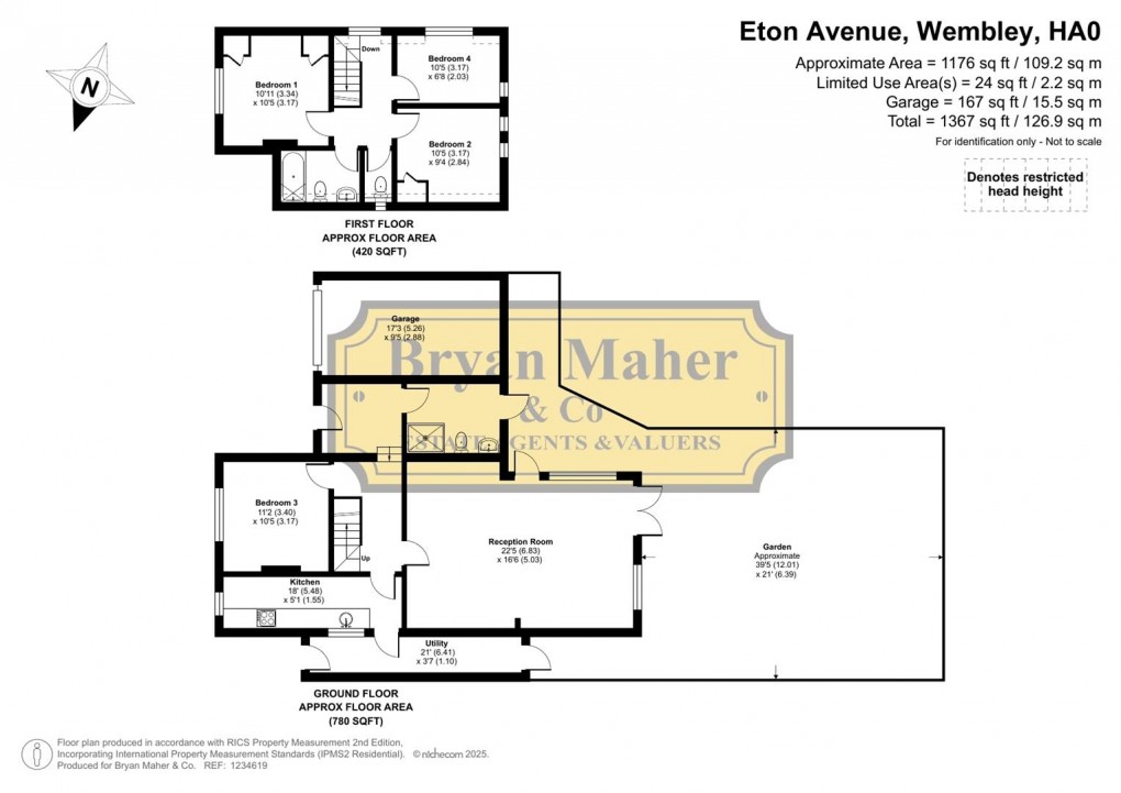 Floorplan for Eton Avenue, Wembley