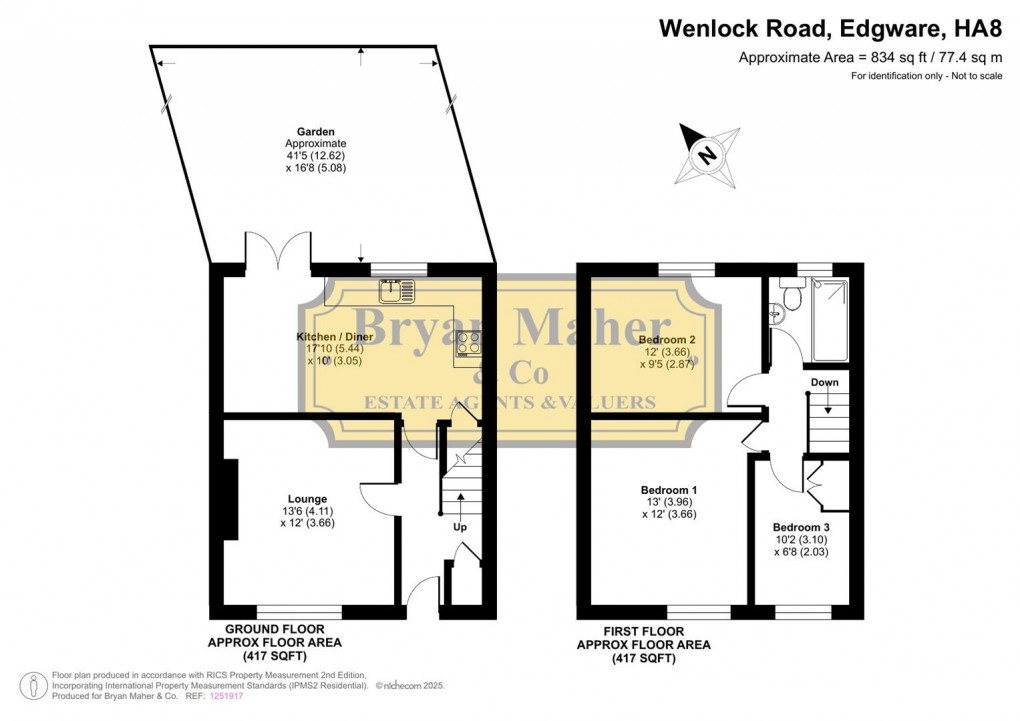Floorplan for Wenlock Road, Edgware