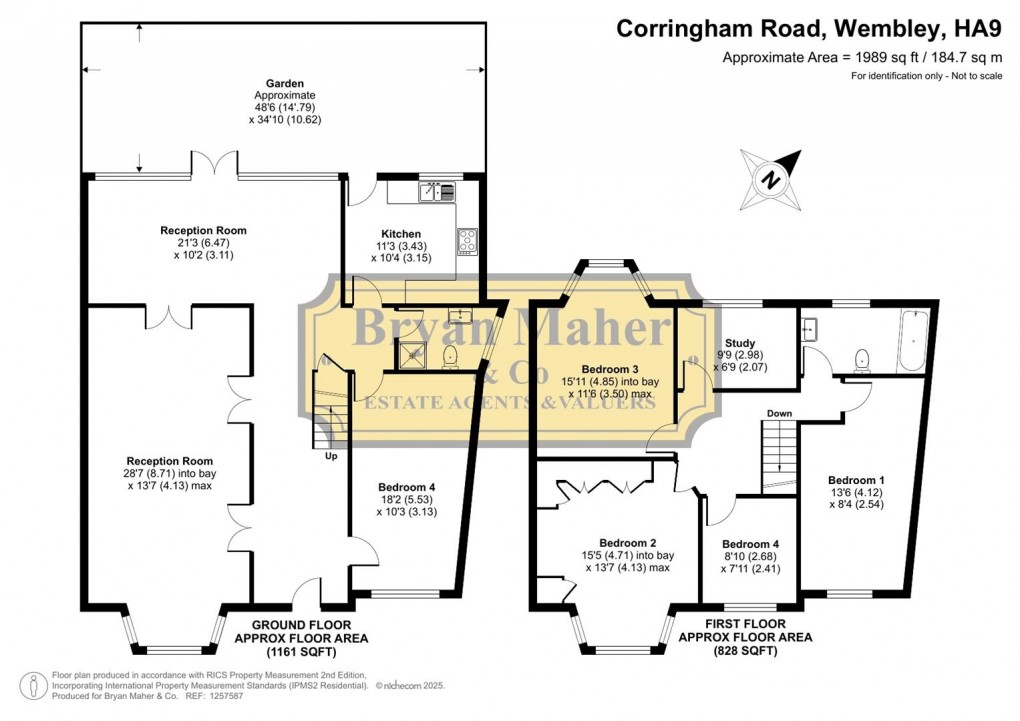 Floorplan for Corringham Road, Wembley Park
