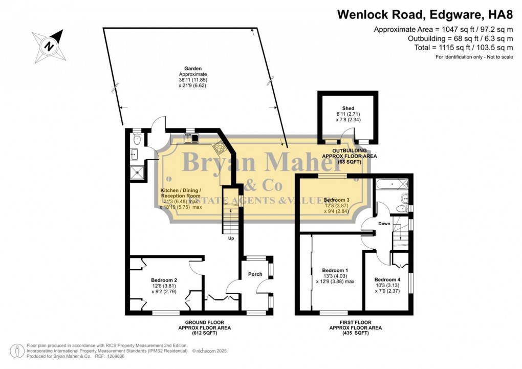 Floorplan for Wenlock Road, Edgware