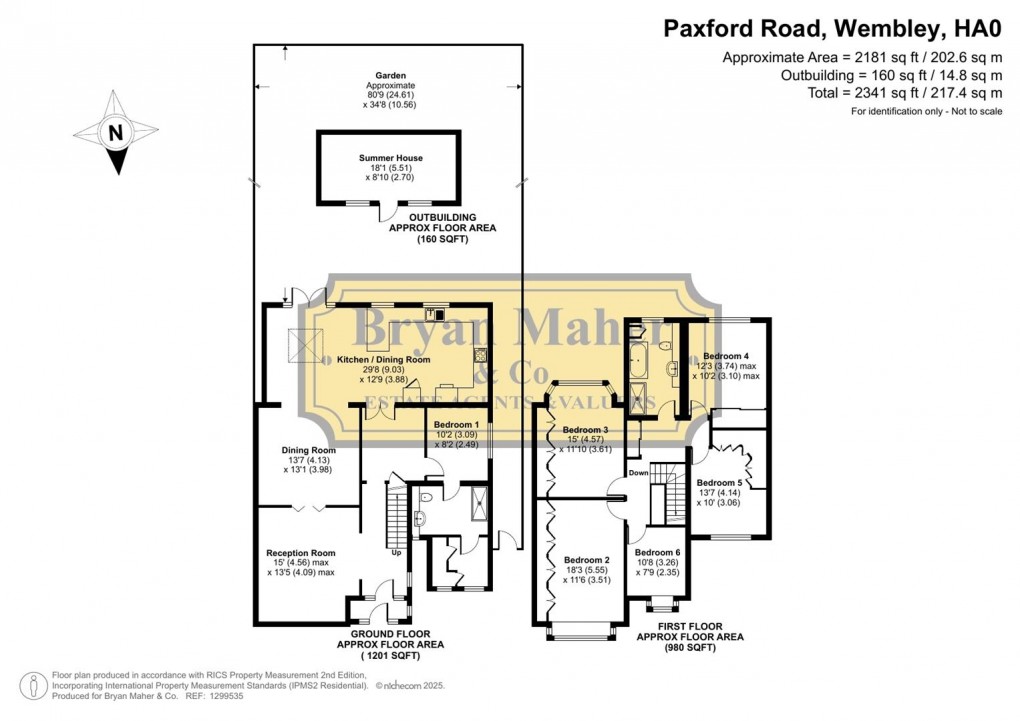 Floorplan for Paxford Road, Wembley