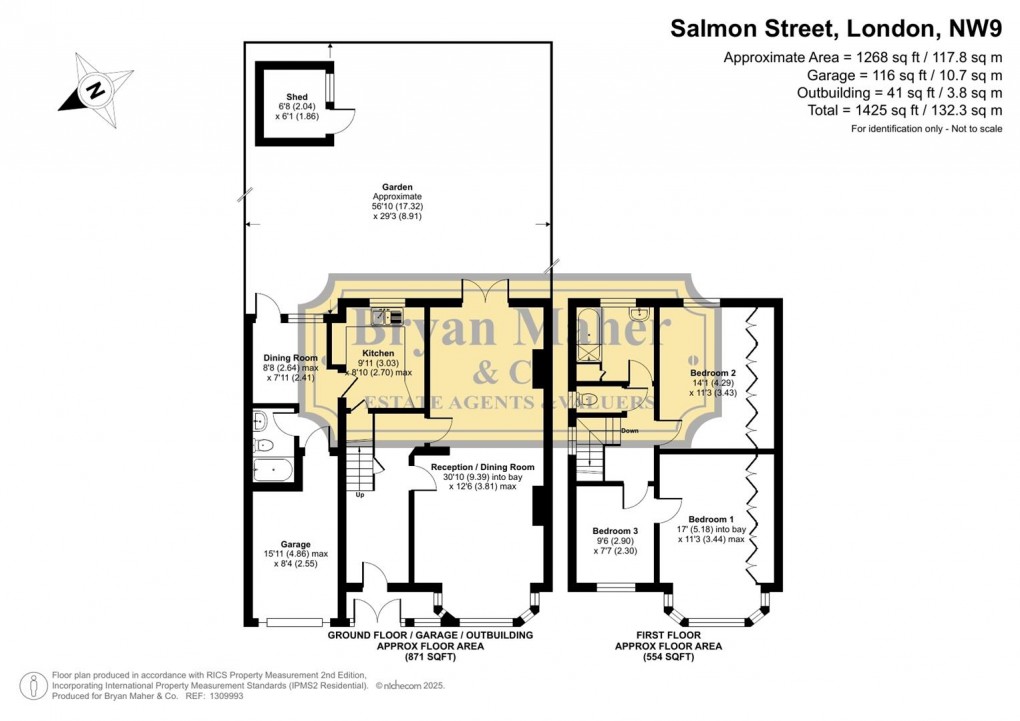Floorplan for Salmon Street, London