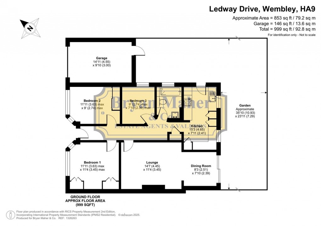 Floorplan for Ledway Drive, Wembley