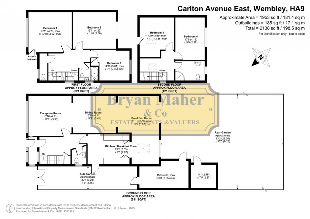 Floorplan for Carlton Avenue East, Wembley