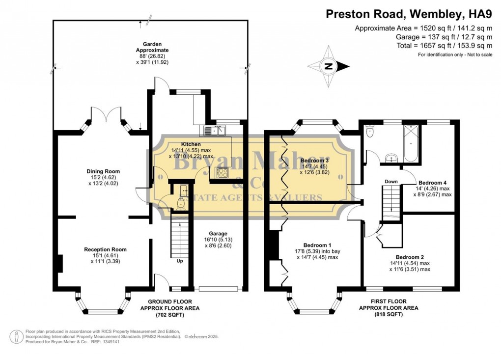 Floorplan for Preston Road, WEMBLEY