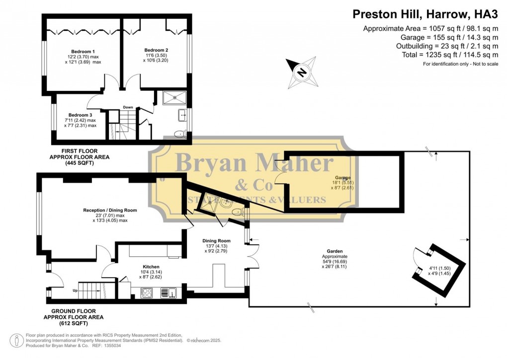 Floorplan for Preston Hill, Harrow
