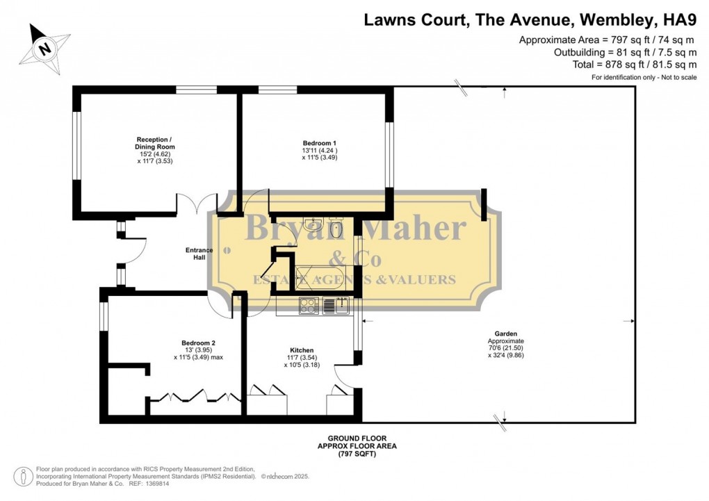 Floorplan for The Avenue, Wembley Park