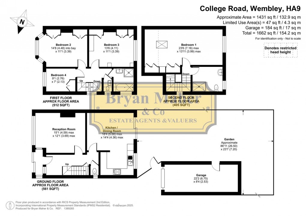 Floorplan for College Road, Wembley