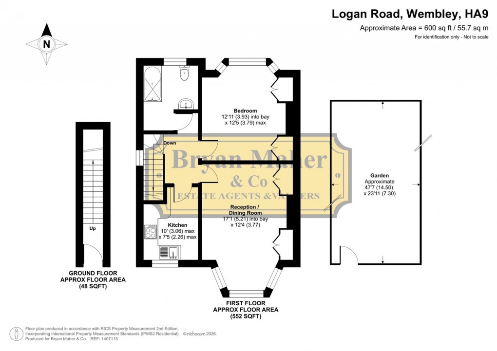 Floorplan for Logan Road, Wembley