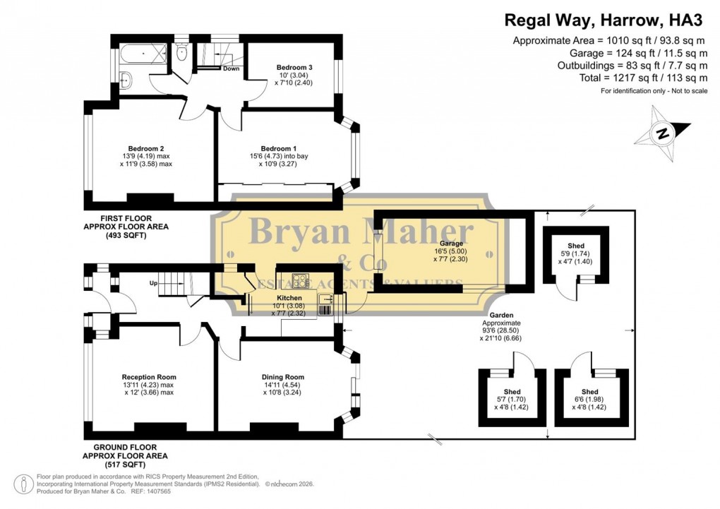 Floorplan for Regal Way, Harrow