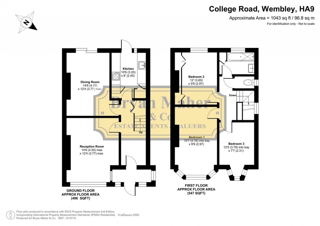 Floorplan for College Road, WEMBLEY