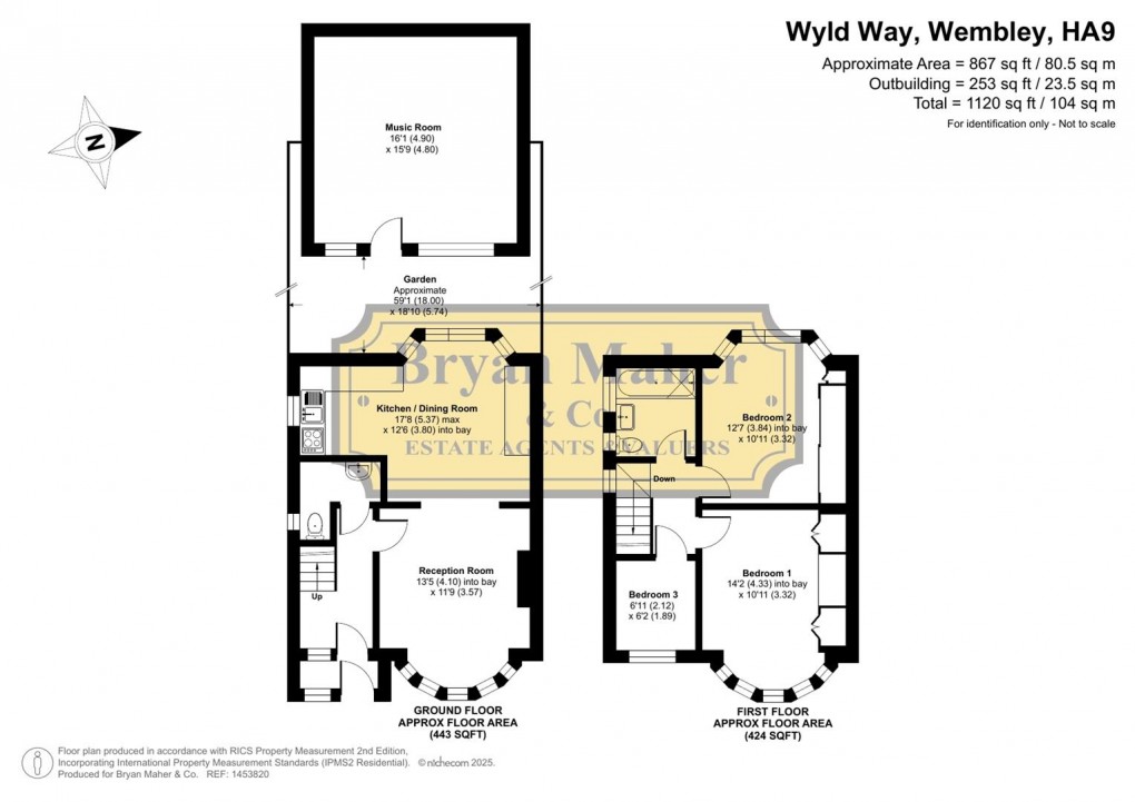 Floorplan for Wyld Way, Wembley