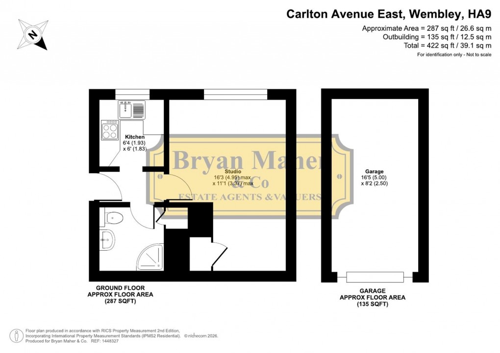 Floorplan for Carlton Avenue East, Wembley