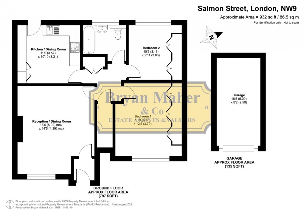 Floorplan for Salmon Street, London
