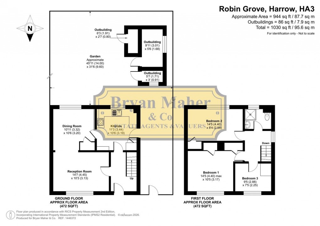 Floorplan for Robin Grove, HA3