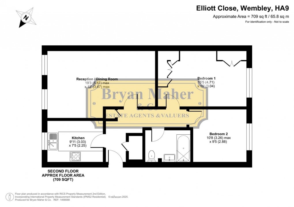 Floorplan for Elliott Close, Wembley Park