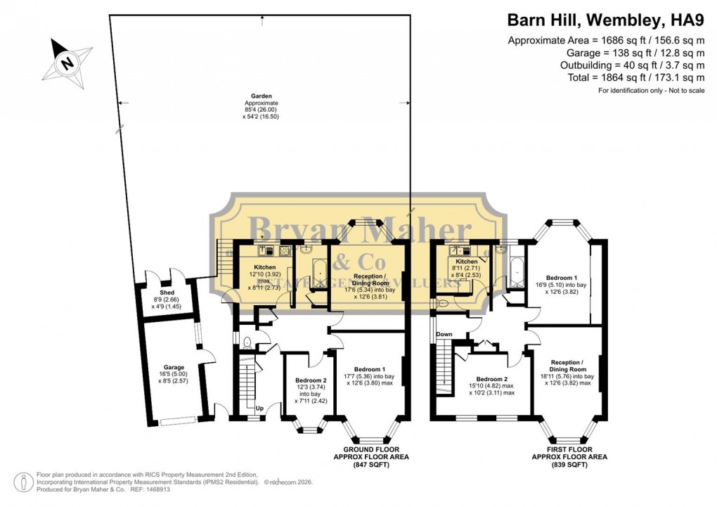 Floorplan for Barn Hill, Wembley Park
