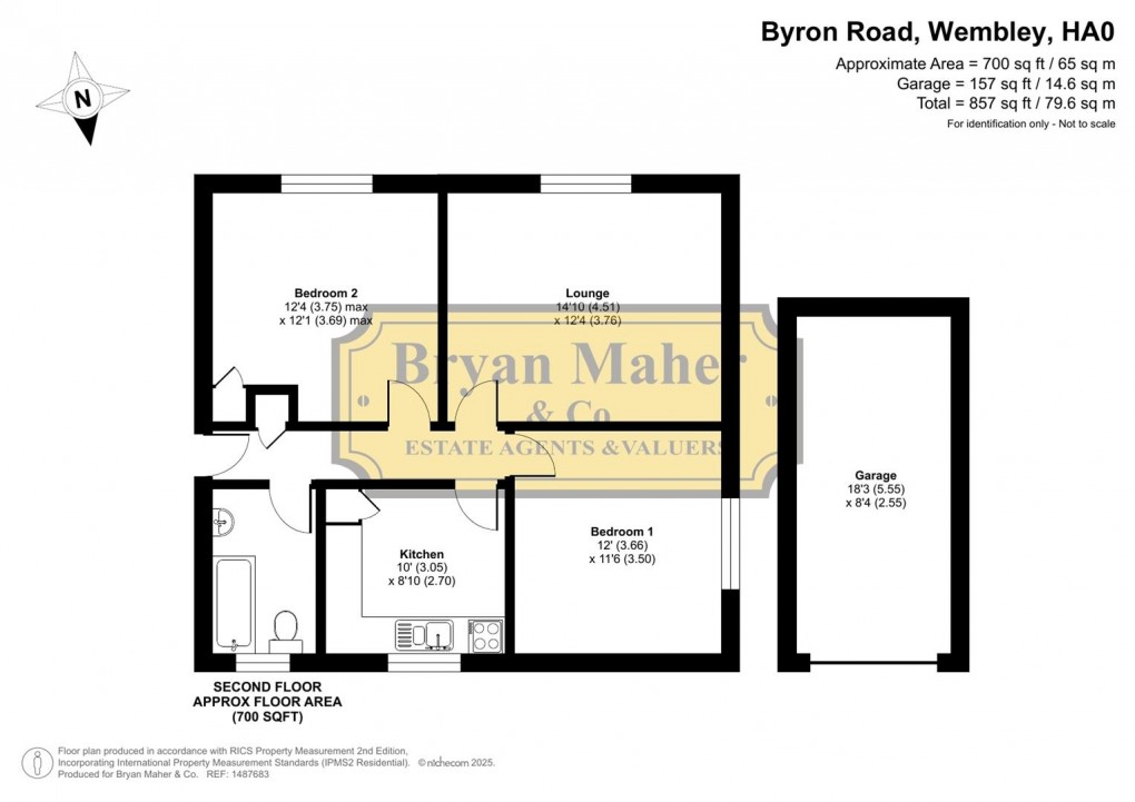 Floorplan for Byron Road, Wembley