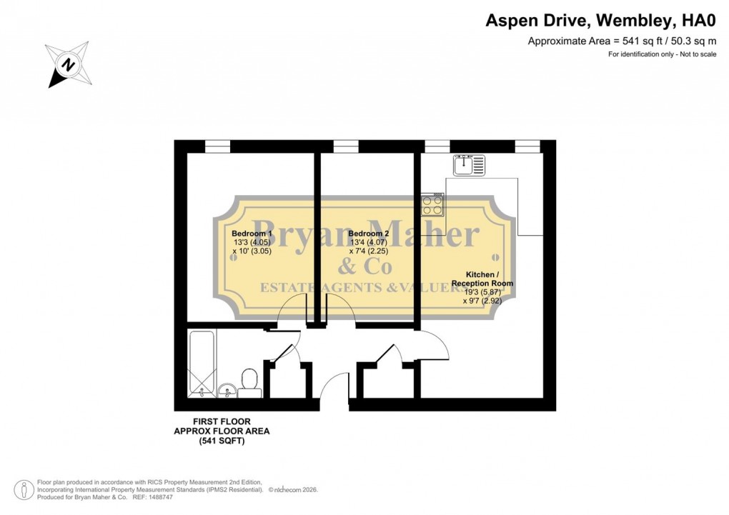 Floorplan for Aspen Drive, Wembley